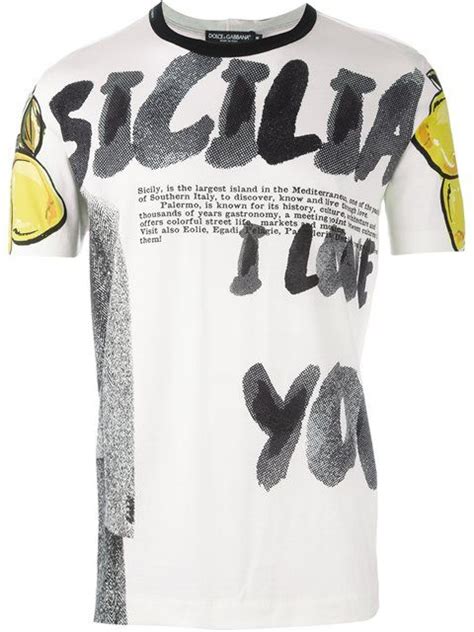 dolce gabbana sicilia shirt men|dolce and gabbana graphic tees.